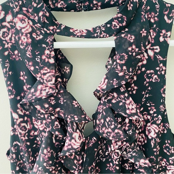 BCBGeneration Floral Dress Black/Purple Sz Small - Picture 3 of 10